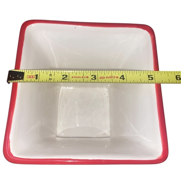 FTD Ceramic Floral Container Pot Vase Planter Christmas Tree Design WHT/RED/GRN - Picture 6 of 7